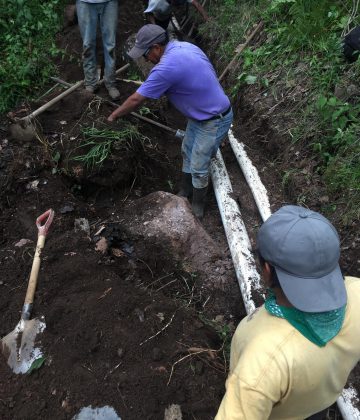 Only basic hand tools are used in Guatemala.  There is no benefit of earth-moving or trenching equipment.
